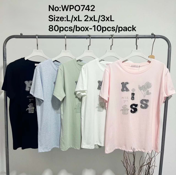 Bluzki damskie Roz L-3XL, Mix Kolor Paczka 10 szt 1